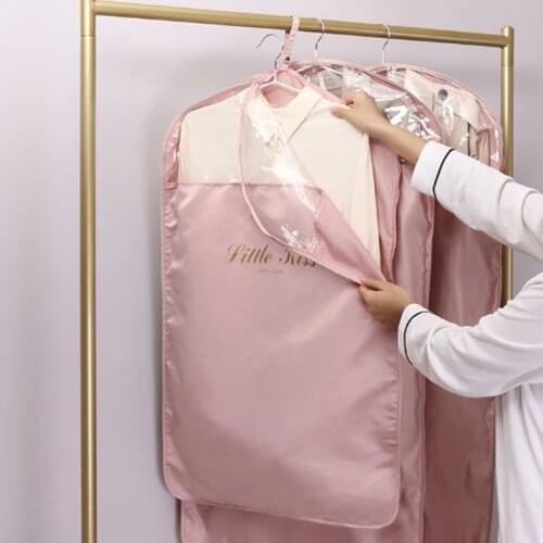 Clothes Dust Cover Hanging Garment Bag Coat Cover Clothes Dust Bag Hanger Clothes Cover Hanging Household Storage Bag