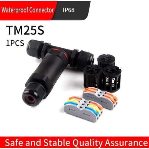 IP68 Waterproof Connector TM25S 2/3/4Pin Electrical Terminal Adapter Wire Connector Screw connector LED Light Outdoor Connection