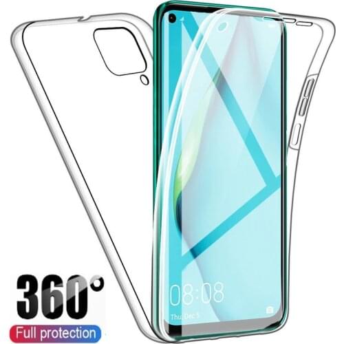 360 Transparent Shockproof Silicone Case For Huawei P40 Lite E 5G P40 Pro P30 Lite 2020 P30 Pro New Edition Nova 5T Full Cover