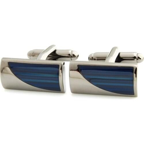 YH-2151A Fashion Blue and Red Enamel Cufflinks for Men-Factory Direct Selling