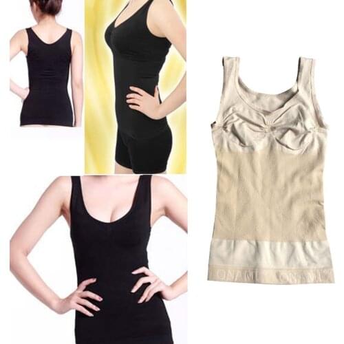 Women Body Shaper Slimming Vest Bust Up Lift Bra Cami Tank Top Underwear Corset Shapewear Camisole TT@88