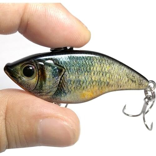 1pcs 5.4cm 14g Hard VIB Lures Fishing Minnow Bait Treble Hooks Sinking Crankbait Wobblers Fishing Tackle 3DEyes