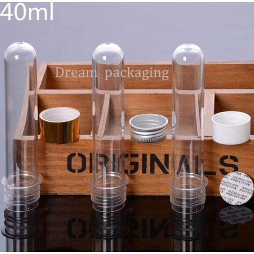 100pcs 40ml Thickening type cylindrical tube bottles,Test Tube With aluminum Cap Packaging Bottle ,Pressure Sensitive seal