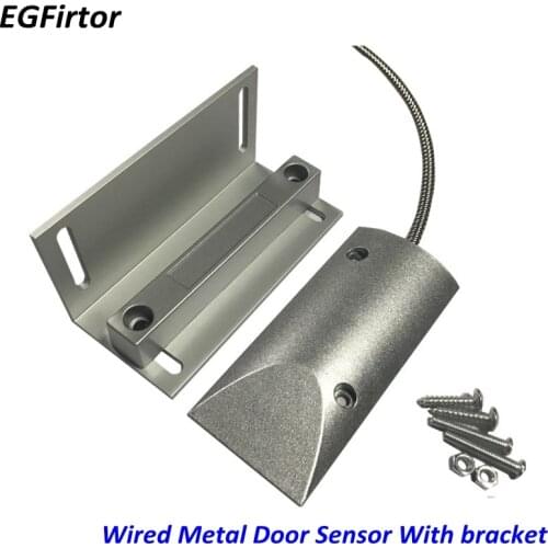 5Pair Wired Door Sensor Garage Metal Roller Shutter Window Gate Door Sensor Detector With Bracket Magnetic Contact Switch N.C