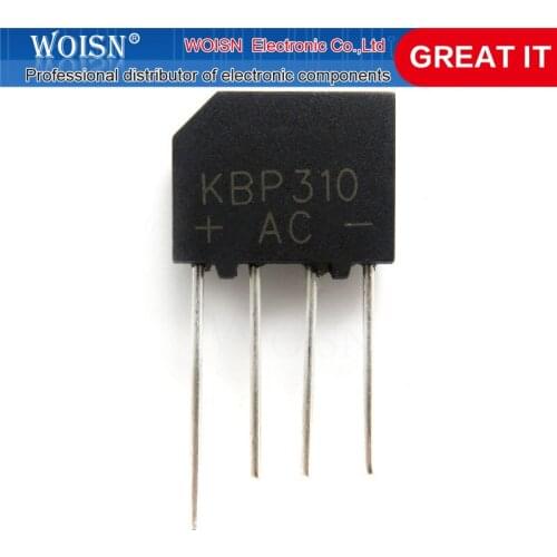 5pcs/lot KBP310 KBL-310 SIP-4 3A 1000V Bridge Rectifier new and original In Stock