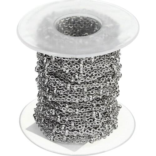 9 M/Rol Stainless Steel DIY Chain Beaded Chain for Jewelry Making DIY Bracelet Necklace Handmade Supplies