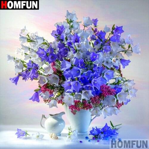 HOMFUN Full Square/Round Drill 5D DIY Diamond Painting "flower" Embroidery Cross Stitch 5D Home Decor A06172