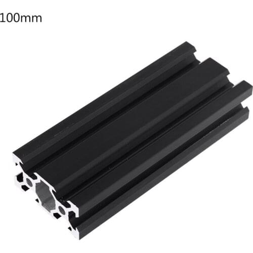 100-500mm 2040 V-Slot Aluminum Profile Extrusion Frame for c.c DIY Laser-Engraving 3D Printers Camera Slider Black