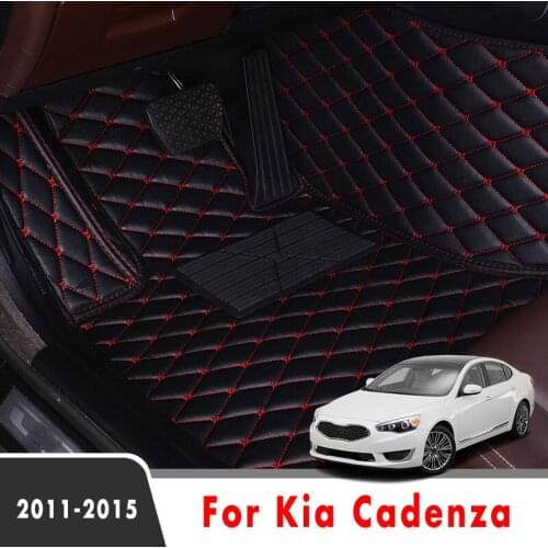 Car Floor Mats For Kia Cadenza 2015 2014 2013 2012 2011 Auto Styling Leather Carpets Interior Decoration Accessories Foot Pads