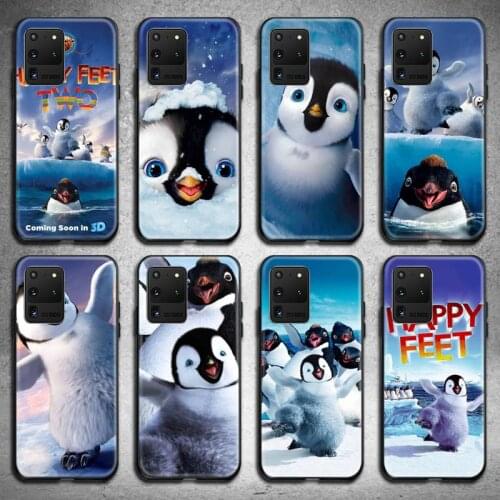 Anime Happy Feet Phone Case For Samsung Galaxy S21 Plus Ultra S20 FE M11 S8 S9 plus S10 5G lite 2020