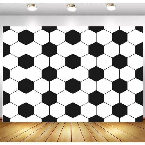 Black White Hexagonal Rhombus Football Surface Pattern Photography Background Newborn Baby Kids Portrait Backdrop Photo Studio