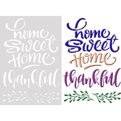 Sweet Home mold shield DIY cake scrapbook stencils hollow Embellishments printing lace ruler Valentines Day