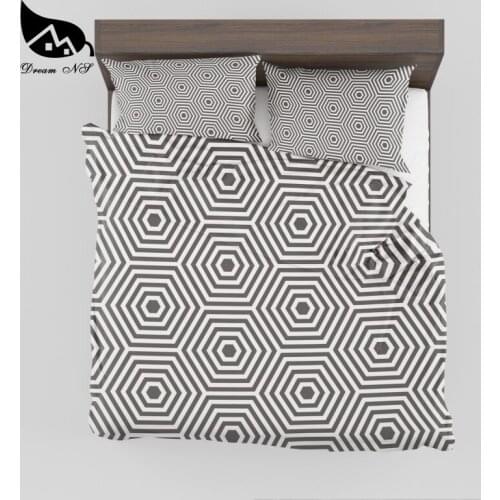 Dream NS Geometria Art Pattern dropshipping comforter bedding sets Digital Print Cama de solteiro e cama de casal