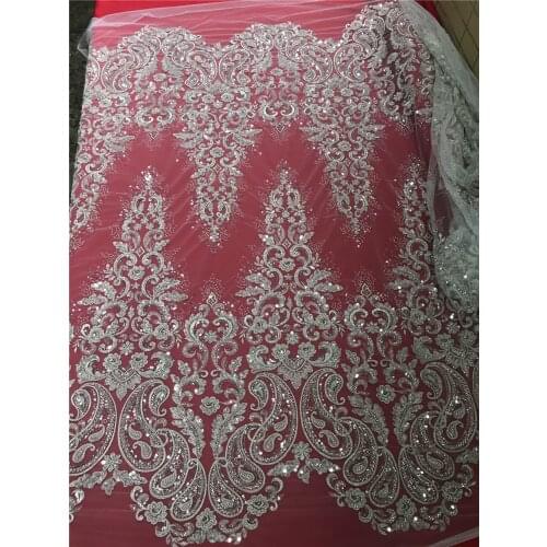 Lace Fabric French Lace Fabric with beads SYJ-428884 High Quality Lace Tulle Lace Fabric African Lace Fabric Sequin Nigerian