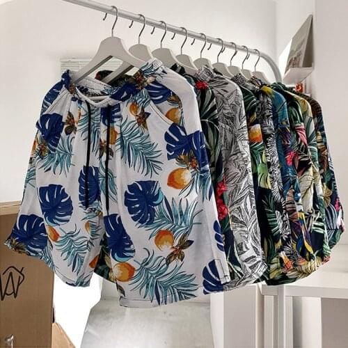 Summer shorts printing breathable mens beach shorts printing breathable quick-drying swimming shorts couple swimwear mens boar