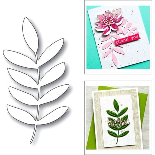 2020 New Plant Branch Green Leaf and Leaves Silhouette Metal Cutting Dies For Making Greeting Card Paper Scrapbooking No Stamps