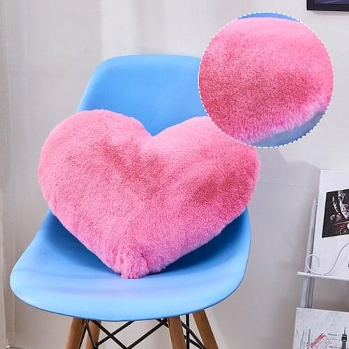 New Style Heart Shaped Solid Color Decorative Pillow For Sofa Chair Pillow Car Cushion Christmas Indoor Home Relax Cushion