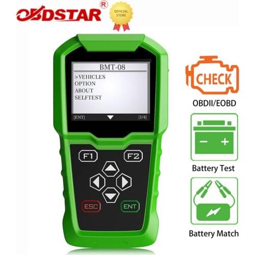 OBDSTAR BMT-08 12V/24V 100-2000 CCA 220AH Automotive Load Battery Tester Battery OBD2 Match tool BMT08 Analyzer