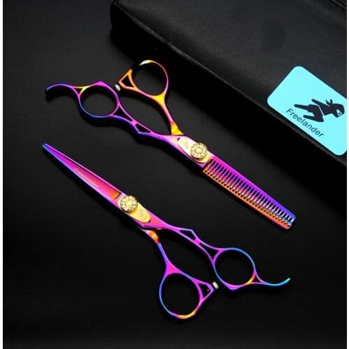 5.5" sale japan 440c hair scissors barber shear Hollow handle hairdressing scissor barber thinning scissors hairdresser haircut