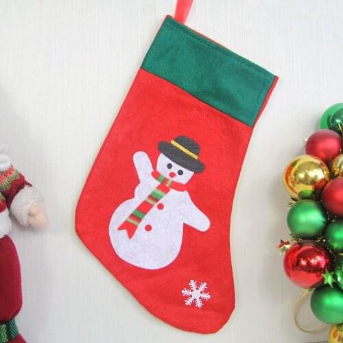 Christmas decoration gifts santa snowman socks big stocking decoration christmas socks gift bag