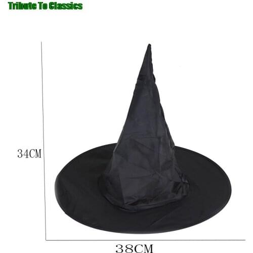1Pc Adult Womens Black Witch Hat For Halloween Costume Accessory Peaked Cap Hot Sale