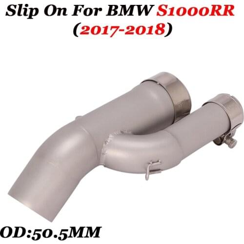Slip On For BMW S1000RR 2017 2018 Motorcycle System Exhaust Middle Link Pipe Esacpe Moto Modified Connecting Link Tube Muffler