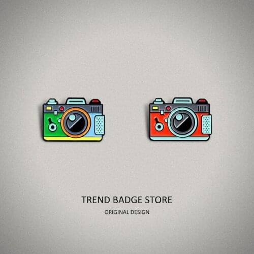 Vintage Drip Camera Design Badge Accessories, Photography Enthusiasts Gift Accessories Brooch Pins Metal For Backpack