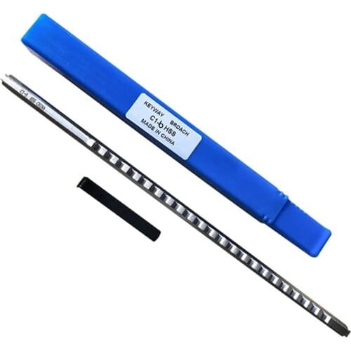 6mm C Push-Type Keyway Broach Metric Size HSS High Speed Steel & Shim for CNC Router Metalworking Tool Metal Cutter 1. Prec