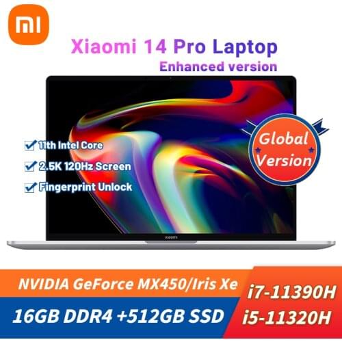 Xiaomi Laptop Pro 14 Enhanced Version Intel Core i7-11390H/i5-11320H 16GB+512GB 120Hz 2.5K Super Retina Screen Notebook Computer