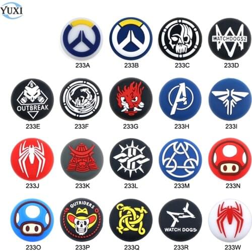 YuXi 1 Piece Analog Thumb Stick Grips Cover for PlayStation 5 4 PS5 PS4 Pro Slim for Xbox One 360 for Switch Pro Silicone Caps