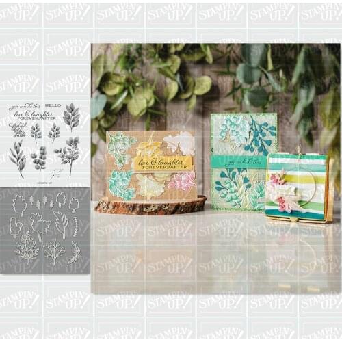 Greenery Metal Cutting Dies and Stamps for DIY Scrapbooking Photo Album Decorative Embossing DIY Paper Cards Cut Die 2021