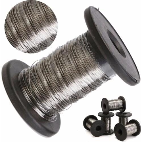 1pc 0.2mm-0.6mm 30M Stainless Steel Roll Wire Single Bright Hard Wire Cable Rope New