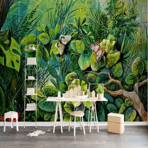 Embossed Forest Flower Butterfly 3D Wallpaper Large Mural Painting Wall Covering Living Room Bedroom TV Background Wall Paper 3D