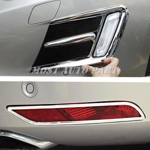 ABS Chrome Front & Rear Fog Light Trim Cover 4pcs For VOLVO XC60 2014-2016 Car accesories interior Car decoration