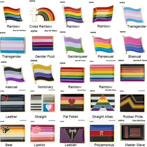 Bisexual Pansexual Brooch Lesbian Pride Pin Flag LGBTQ Gay Flag Lapel Pin Pride Badge
