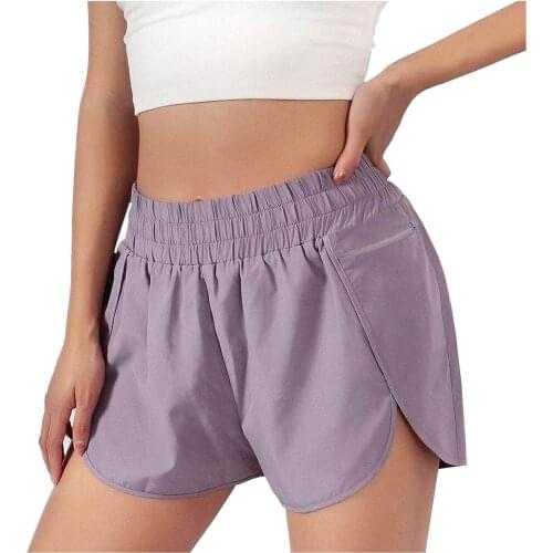 Womens Sports Shorts High Waist Stretch Athletic Workout Shorts Elastic Waist Running Pockets Fitness Volleyball Shorts