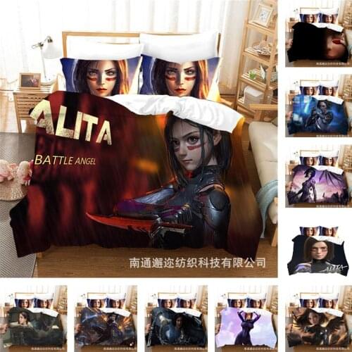 ALITA Angel Battle Home Textile Pillow Case 3D Bed Linen Duvet Covers Comforter Bedding Sets Bed Set Home Decor Bedding