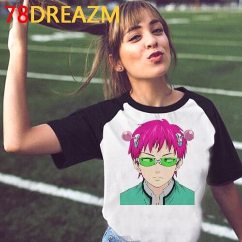 Violet Evergarden Saiki k top tees women kawaii white t shirt streetwear graphic tees women plus size t shirt t-shirt plus size