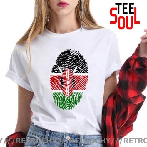 Hip Hop Street Tshirt Adult Slim Fitness Women Tees 3D Digital Beige Color T Shirt Kenya Fingerprint Flag Venom Top T-shirts