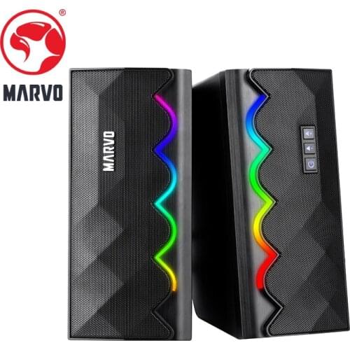 Marvo SG-269 RGB PC Gaming Speakers Rich Sound With Heavy Bass RGB Lighting For Gaming Movies And Music