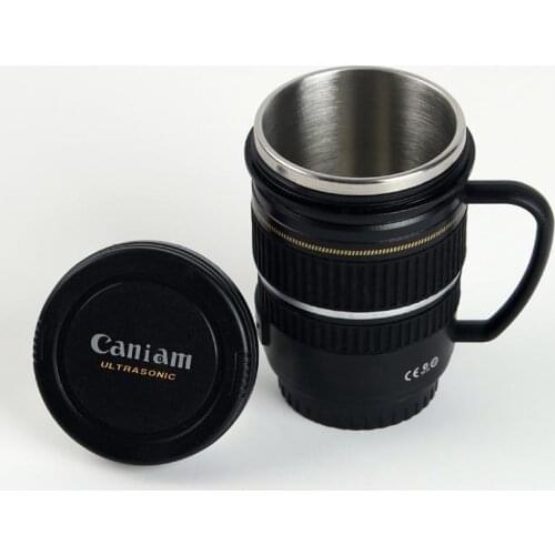 220ml Stainless Steel Coffee Camera Lens Mug Coffee Mug Creative Gift Outdoor Water Bottle Kitchen Tools Cocina Accessories