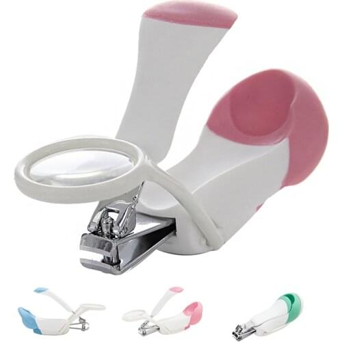 Foldable Baby Nail Clippers with Super Clear Magnifying Glass Children Pocket Finger Toe Nails Baby Care Newborn Cutting Tools