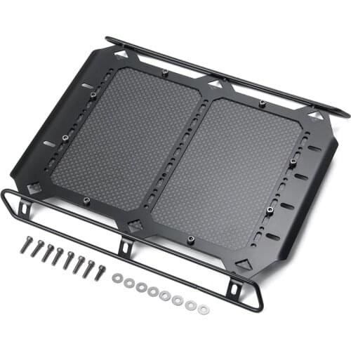 Metal Luggage Carrier Roof Rack with Carbon Fiber Board for 1/10 RC Crawler Traxxas TRX6 G63 TRX4 G500 Bronco Upgrade Parts