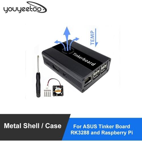 Metal Shell / Case, work for ASUS Tinker Board RK3288 and Raspberry Pi ,Aluminum alloy box