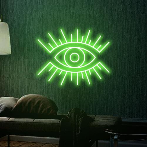 "eye" Neon Sign Custom Neon Light Sign Led Custom Pink Light Neon Home Room Wall Decoration Ins shop decor
