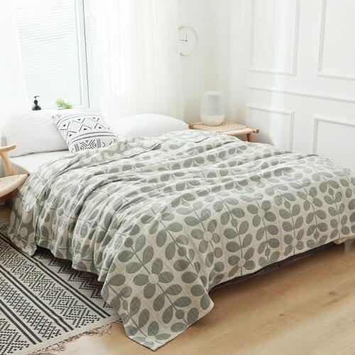 100% Cotton leisure blanket and throws gauze sofa towel summer cool quilt double comfortable soft blanket for beds Bedspread