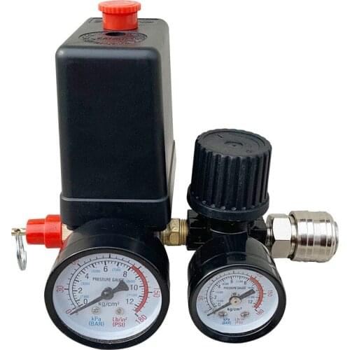 Durable 240V/380V Regulator Duty Air Compressor Pump Pressure Control Switch Air Pump Control with Gauge Max 20-MaxBar12-PSI17