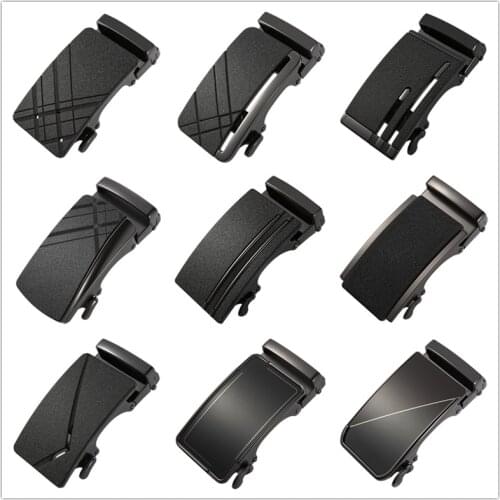 Men belt buckle Automatic Buckle Leather Belt 3.5cm Width Casual Simple Matte Buckle Designer Mens Business Belt Buckles black