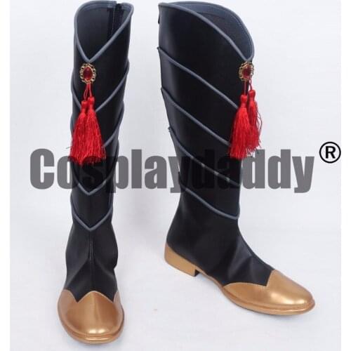 100 Sleeping Princes & The Kingdom of Dreams Black Butler Sebastian Cosplay Boots Shoes S008
