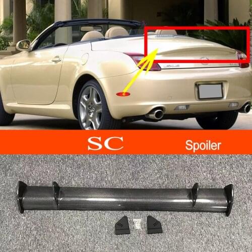 SC Real Carbon Fiber GT-style Car-styling Sporty Rear Trunk Wing Spoiler for Lexus SC Sedan